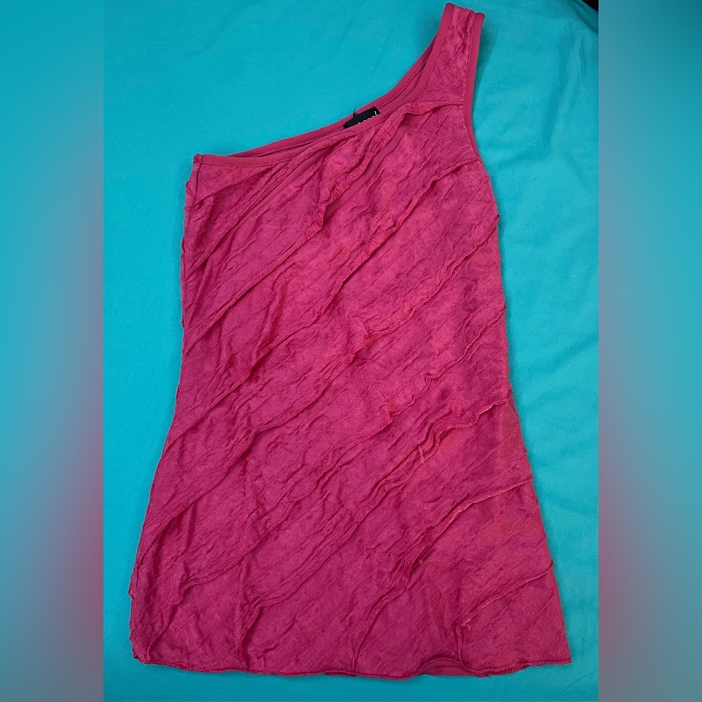 1 shoulder strap burgundy top